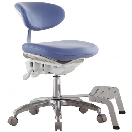 Tabouret dentaire, siège de chaise dynamique dentiste QIYUAN QYDS-PB1 avec base de pied