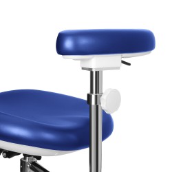 Tabouret mobile pour assistant dentaire QIYUAN QY-600M-B2, siège opérateur dentaire avec accoudoir rotatif à 360°