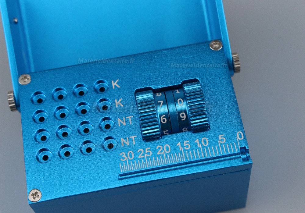 Boîte endodontie, boîte de fichiers endo dentaire avec fonction de mesure et de comptage