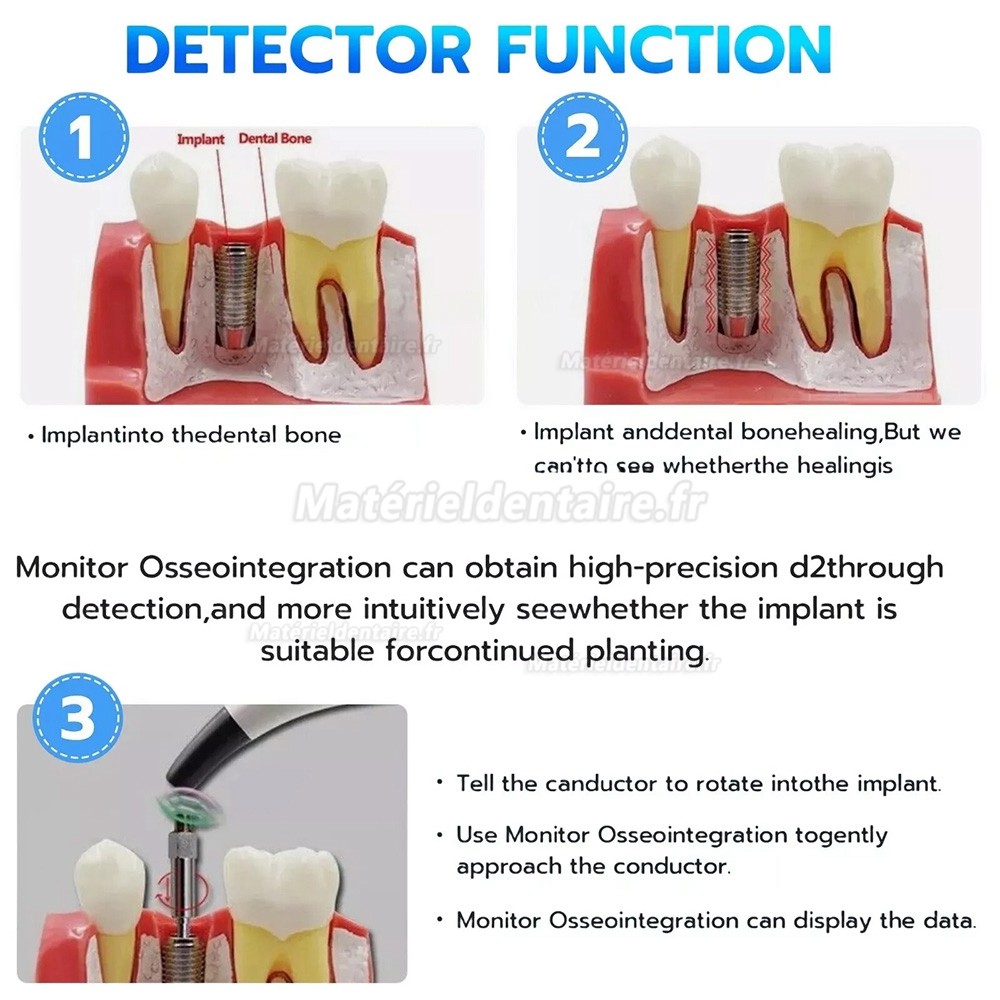 Appareil de mesure de l'ostéo-intégration, ISQ Module de mesure de la stabilité de l'implant