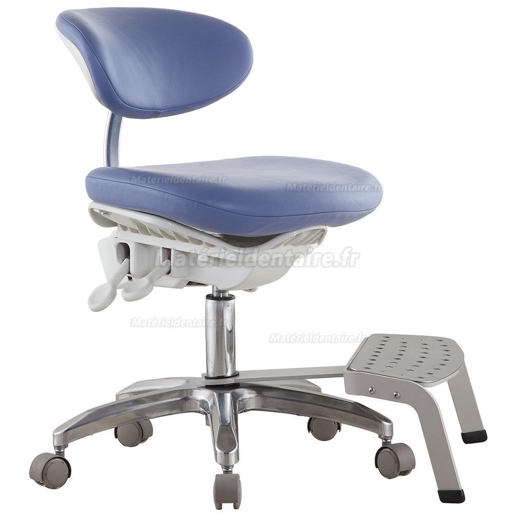 Tabouret dentaire, siège de chaise dynamique dentiste QIYUAN QYDS-PB1 avec base de pied