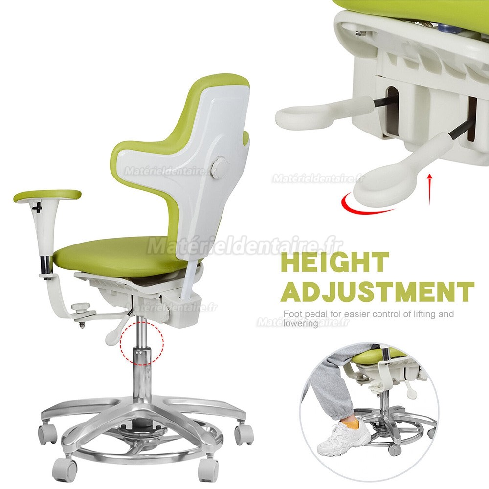 Tabouret opérateur de microscope dentaire QIYUAN QY-MDS-E3 ,siège dentiste ergonomique