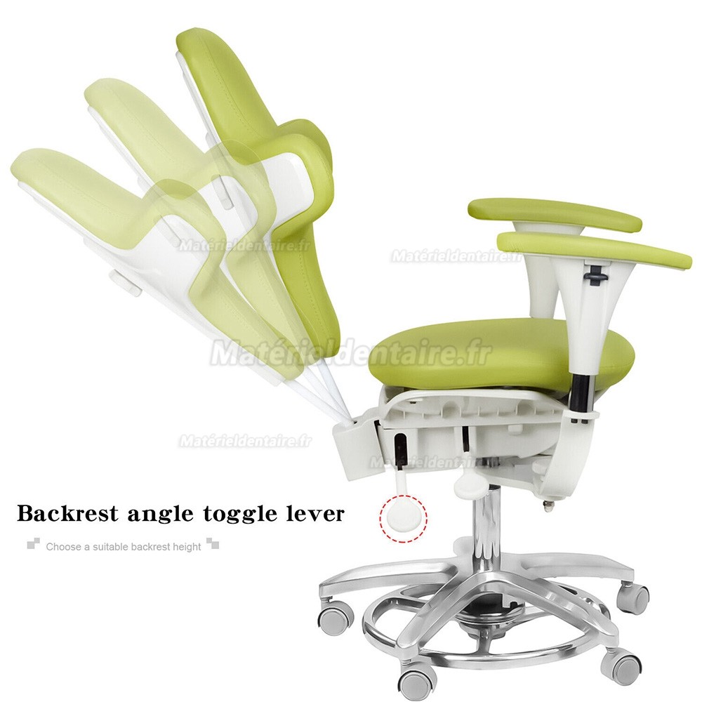 Tabouret opérateur de microscope dentaire QIYUAN QY-MDS-E3 ,siège dentiste ergonomique