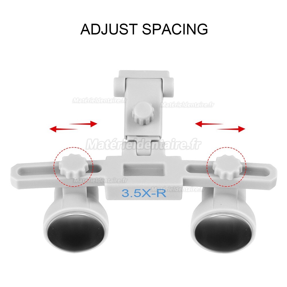 Loupes binoculaires dentaires YOYU DY-116 3.5X-R, Loupe opération dentiste avec cadre de presbytie