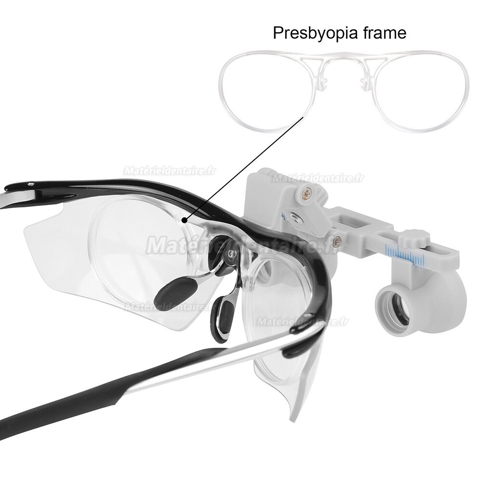 Loupes binoculaires dentaires YOYU DY-116 3.5X-R, Loupe opération dentiste avec cadre de presbytie